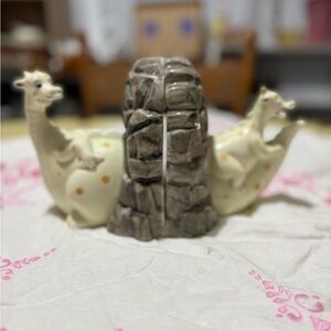 Vintage Ceramic Dragon Book Ends